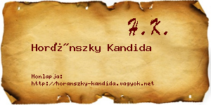 Horánszky Kandida névjegykártya